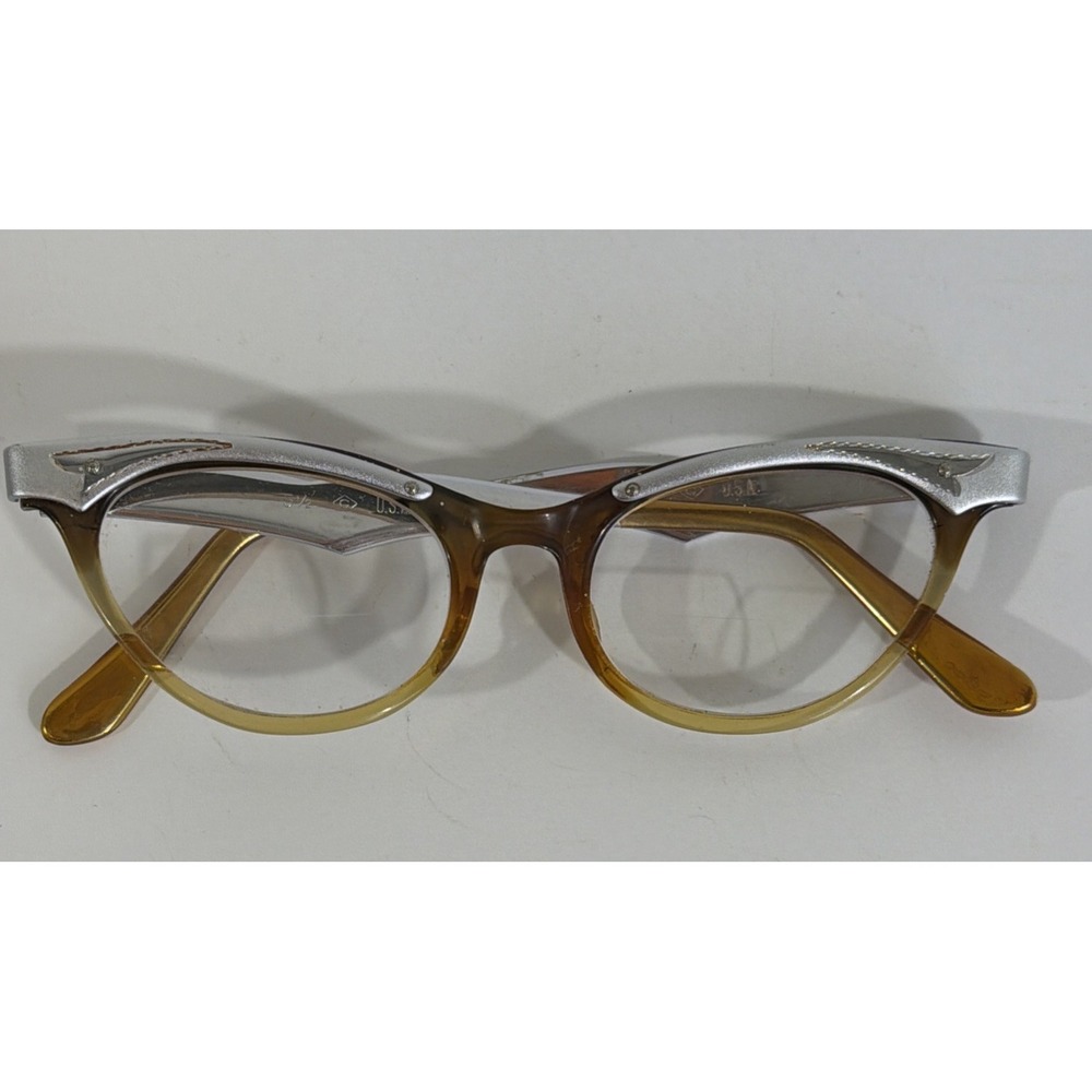 ALUMINUM Eyeglass FRAMES - - 1960'S RETRO Lady's-VINTAGE 5.5" 140 mm